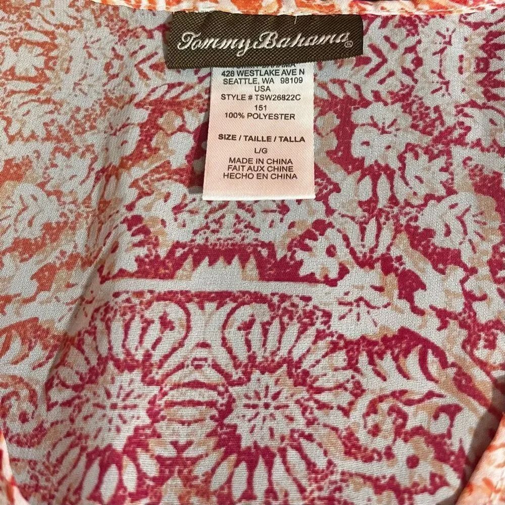 Tommy Bahama coral Medallion tunic cover up - Picture 6 of 6